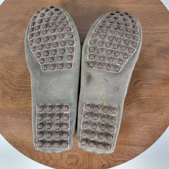 Mike Konos Mens Shoes Size 10 Taupe Suede Leather Driving Loafers Mocassins - Picture 7 of 12